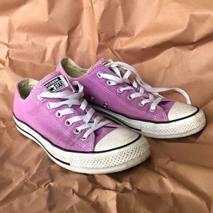 Low Top Converse Pink / Lilac Mens 7 Womens 9